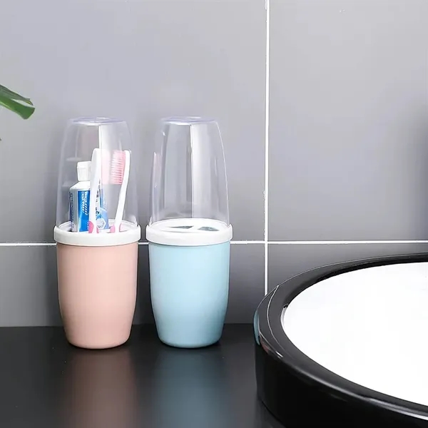 Portable PP Toothbrush Case Travel Storage Cup w/ Lid - Portable PP Toothbrush Case Travel Storage Cup w/ Lid - Image 5 of 5