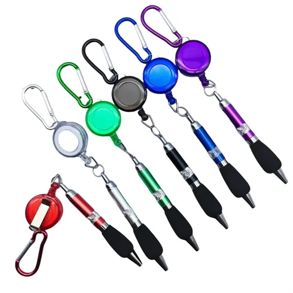 3-in-1 Retractable Badge Reel Pen - 3-in-1 Retractable Badge Reel Pen - Image 0 of 3