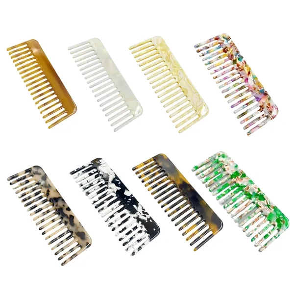 Fashion Colorful 4.61inch Rectangular Acetate Comb - Fashion Colorful 4.61inch Rectangular Acetate Comb - Image 0 of 2