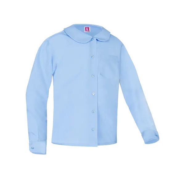 A+ Uniforms Woven Shirts - Girls' Peter Pan Long Sleeve B... - A+ Uniforms Woven Shirts - Girls' Peter Pan Long Sleeve B... - Image 0 of 1