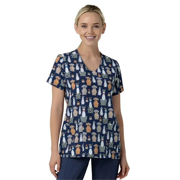 Wink - Fashion Prints - Women's V-Neck Print Scrub Top - Wink - Fashion Prints - Women's V-Neck Print Scrub Top - Image 0 of 6