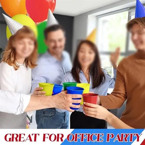 7oz Disposable Plastic Party Cups In Assorted Colors - 7oz Disposable Plastic Party Cups In Assorted Colors - Image 3 of 7