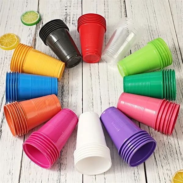 7oz Disposable Plastic Party Cups In Assorted Colors - 7oz Disposable Plastic Party Cups In Assorted Colors - Image 5 of 7