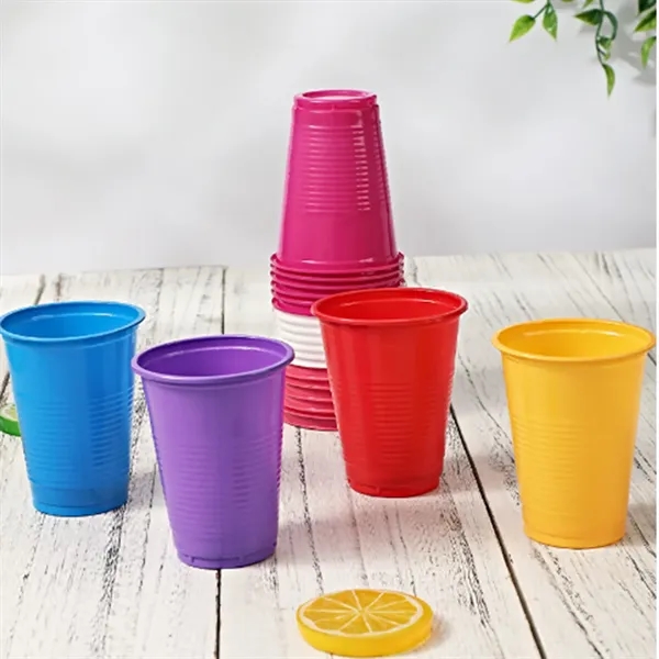 7oz Disposable Plastic Party Cups In Assorted Colors - 7oz Disposable Plastic Party Cups In Assorted Colors - Image 6 of 7