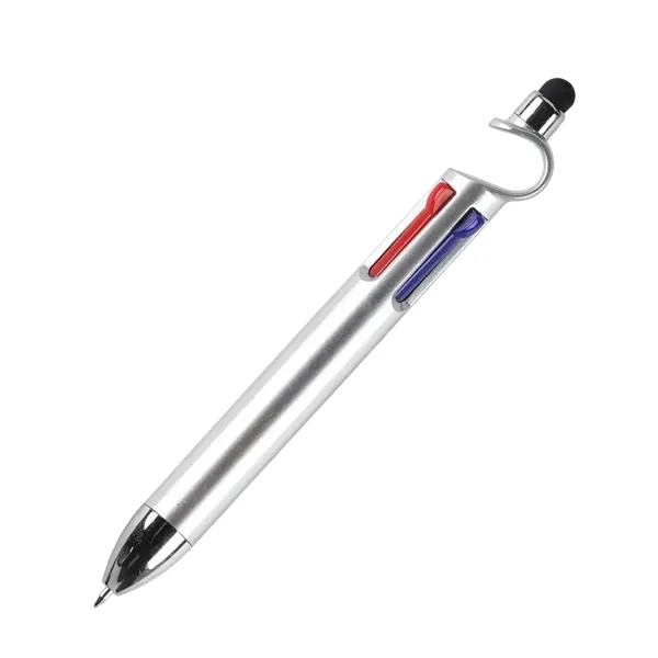 Multifunction 4 in 1 Pen with Stylus Stand Logo Print - Multifunction 4 in 1 Pen with Stylus Stand Logo Print - Image 4 of 9