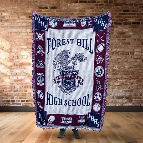 Custom 2.5-Layer CottonWeave™ Throw Blanket, USA-made. XL. - Custom 2.5-Layer CottonWeave™ Throw Blanket, USA-made. XL. - Image 9 of 10