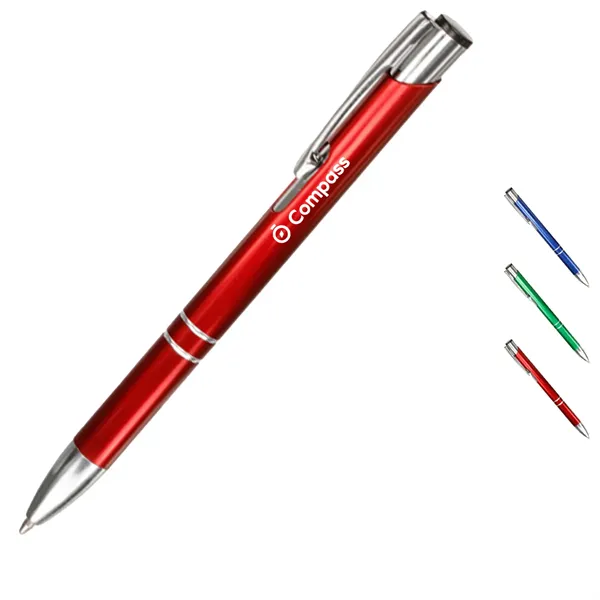 Sleek Metal Finish Aluminum Ballpoint Pens - Sleek Metal Finish Aluminum Ballpoint Pens - Image 0 of 4