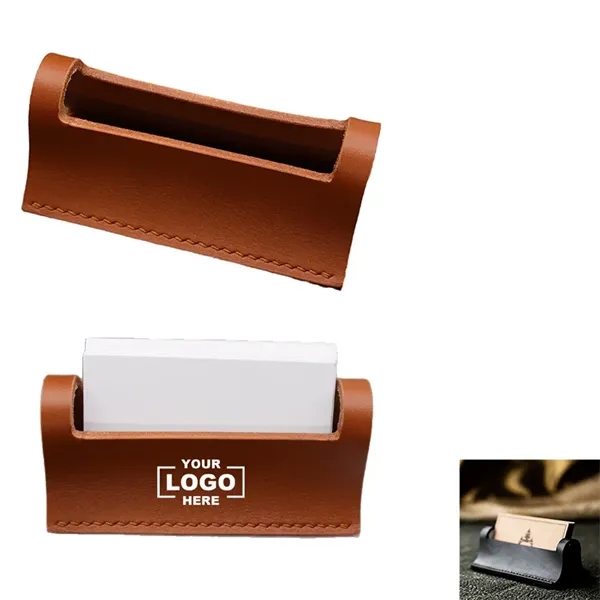 Desk Leather Business Card Holder - Desk Leather Business Card Holder - Image 0 of 4