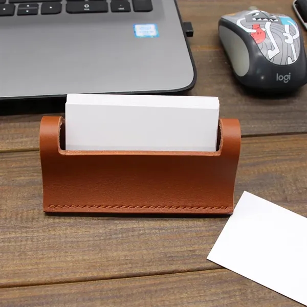 Desk Leather Business Card Holder - Desk Leather Business Card Holder - Image 2 of 4