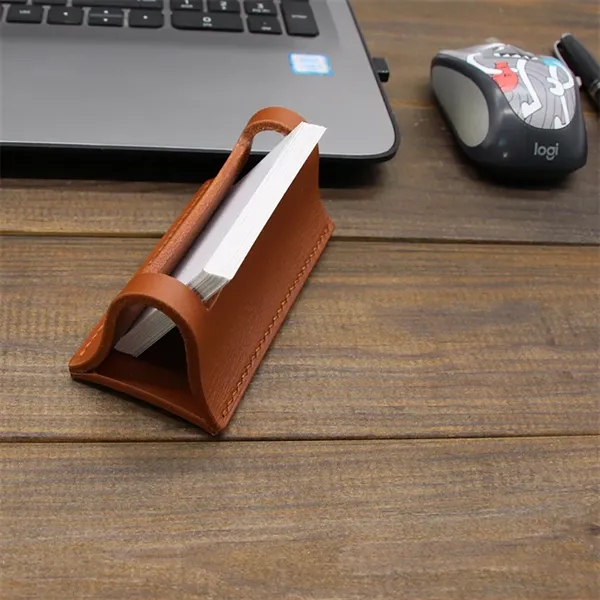 Desk Leather Business Card Holder - Desk Leather Business Card Holder - Image 3 of 4