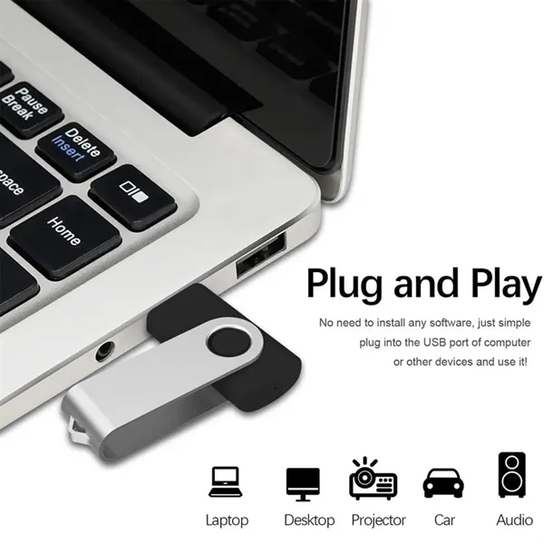 16GB/8GB/4GB Personalized Logo Rotating USB Drive - 16GB/8GB/4GB Personalized Logo Rotating USB Drive - Image 2 of 8