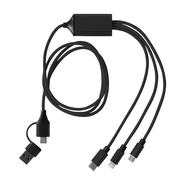 3-in-1 Charging Cable with Dual Input - 3-in-1 Charging Cable with Dual Input - Image 0 of 1