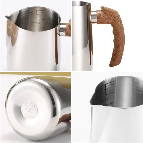 20 oz Stainless Steel Milk Frothing Pitcher - 20 oz Stainless Steel Milk Frothing Pitcher - Image 1 of 4