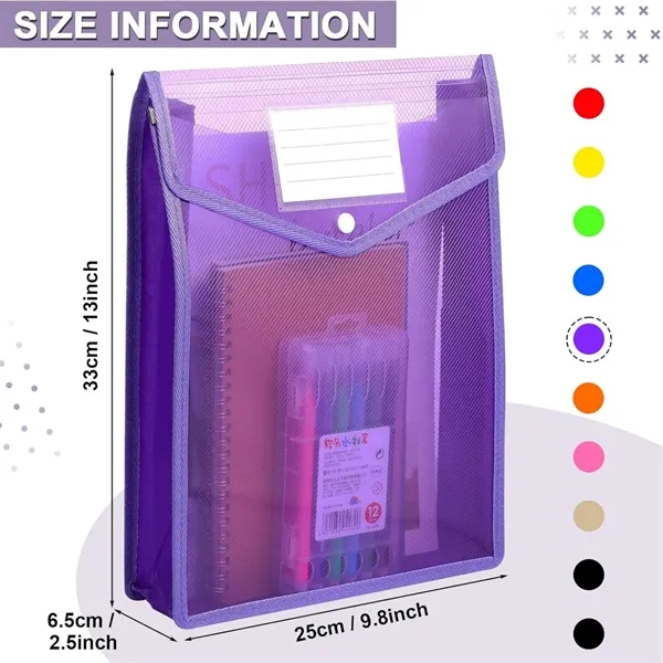Plastic File Folder Envelope Pouch - Plastic File Folder Envelope Pouch - Image 4 of 6