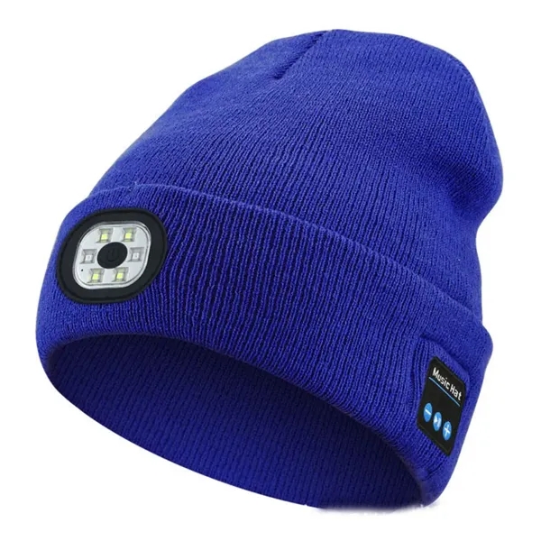Led Beanie Hat with Light and Bluetooth Earphone - Led Beanie Hat with Light and Bluetooth Earphone - Image 2 of 2