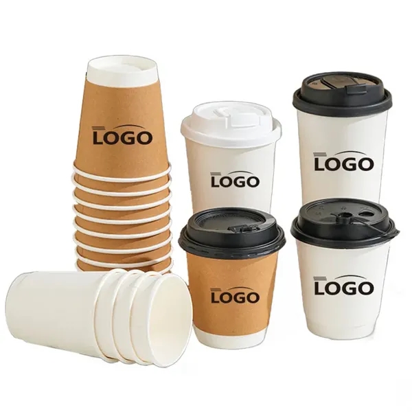 10/16/22oz Double-Wall Coffee Paper Cup W/Lids - 10/16/22oz Double-Wall Coffee Paper Cup W/Lids - Image 0 of 0