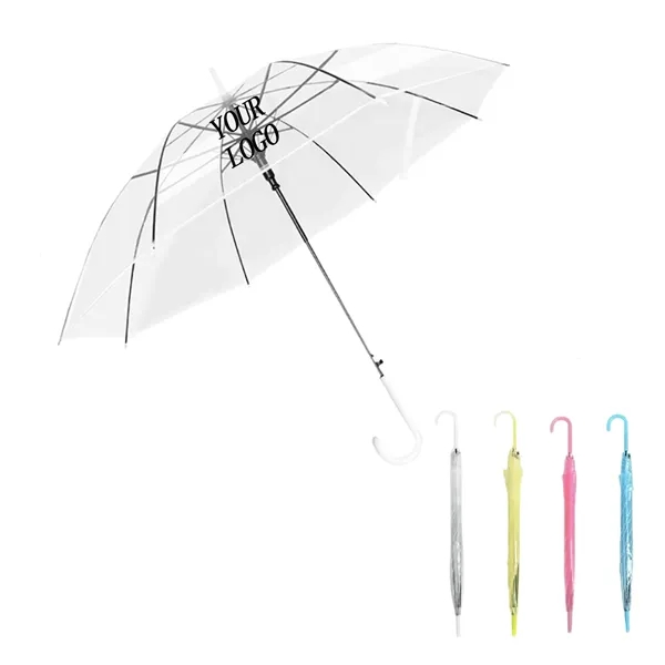 Clear Dome Umbrella with Auto Open for Rain & Weddings - Clear Dome Umbrella with Auto Open for Rain & Weddings - Image 0 of 4