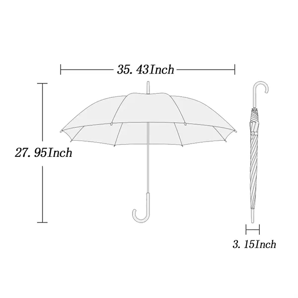Clear Dome Umbrella with Auto Open for Rain & Weddings - Clear Dome Umbrella with Auto Open for Rain & Weddings - Image 1 of 4
