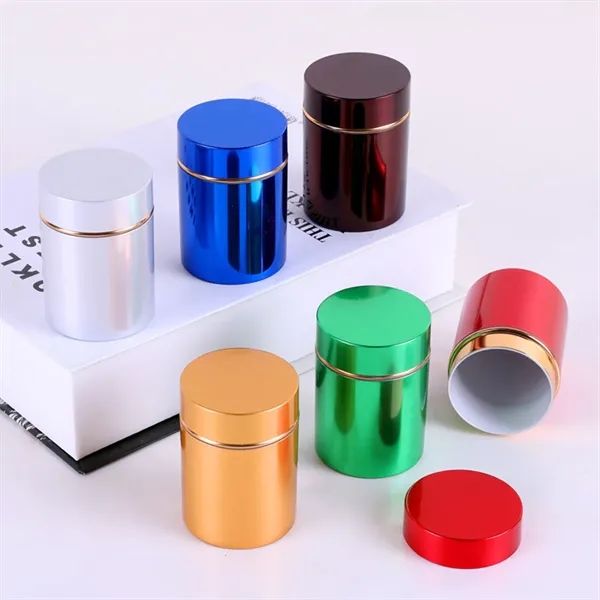 Storage Jar Portable Airtight Container Bottle,Mini Tea Tins - Storage Jar Portable Airtight Container Bottle,Mini Tea Tins - Image 4 of 5
