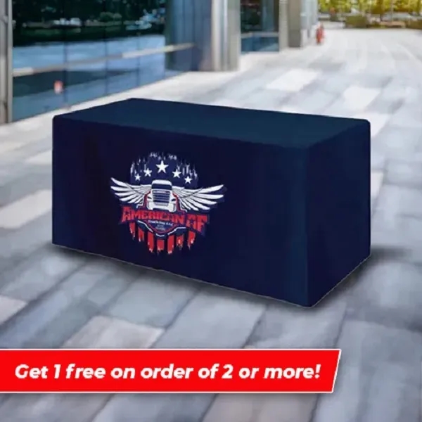 Rectangle Fitted Table Cover Style - Full Color - Rectangle Fitted Table Cover Style - Full Color - Image 0 of 2