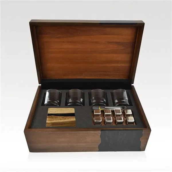Custom Whiskey Set - Wood & Resin - Custom Whiskey Set - Wood & Resin - Image 2 of 2