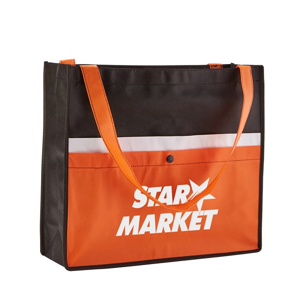Non-Woven Tote Bag with Pocket - Non-Woven Tote Bag with Pocket - Image 3 of 5