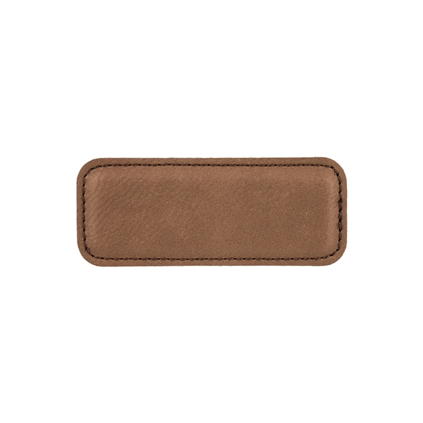Dark Brown Leatherette Badge w/ Magnet - Dark Brown Leatherette Badge w/ Magnet - Image 1 of 1