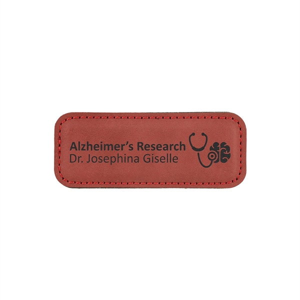 Rose Leatherette Badge w/ Magnet - Rose Leatherette Badge w/ Magnet - Image 0 of 1