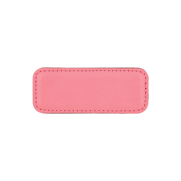 Pink Leatherette Badge w/ Magnet - Pink Leatherette Badge w/ Magnet - Image 1 of 1