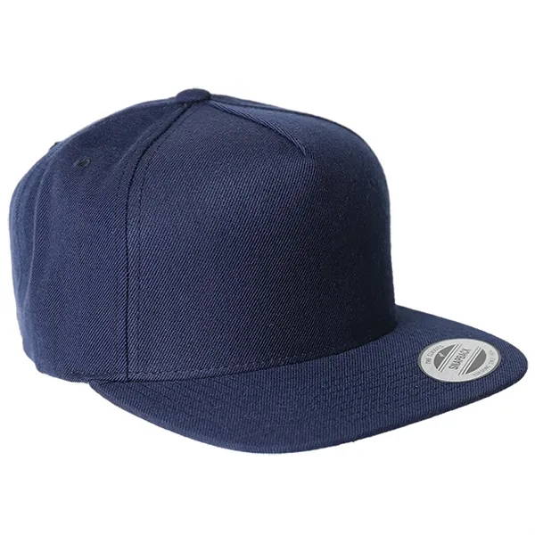 Yupoong 5089M YP Classics Five-Panel Wool Blend Snapback Hat - Yupoong 5089M YP Classics Five-Panel Wool Blend Snapback Hat - Image 3 of 7