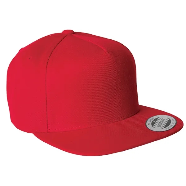 Yupoong 5089M YP Classics Five-Panel Wool Blend Snapback Hat - Yupoong 5089M YP Classics Five-Panel Wool Blend Snapback Hat - Image 5 of 7