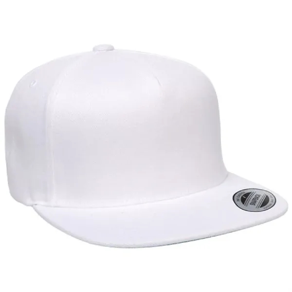 Yupoong 5089M YP Classics Five-Panel Wool Blend Snapback Hat - Yupoong 5089M YP Classics Five-Panel Wool Blend Snapback Hat - Image 7 of 7