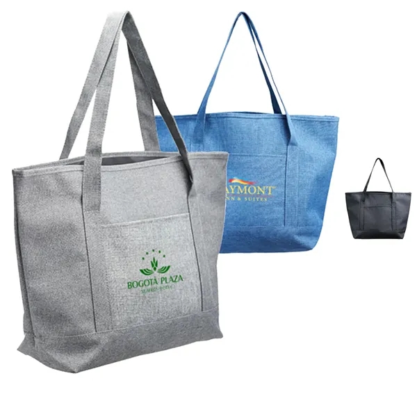 Non-Woven Durable Pocket Heathered Tote Bag