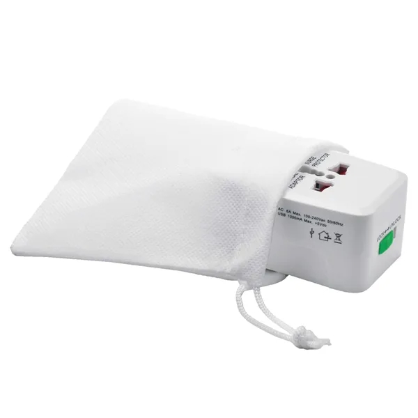 Universal Travel Adapter with USB Port - Universal Travel Adapter with USB Port - Image 7 of 7