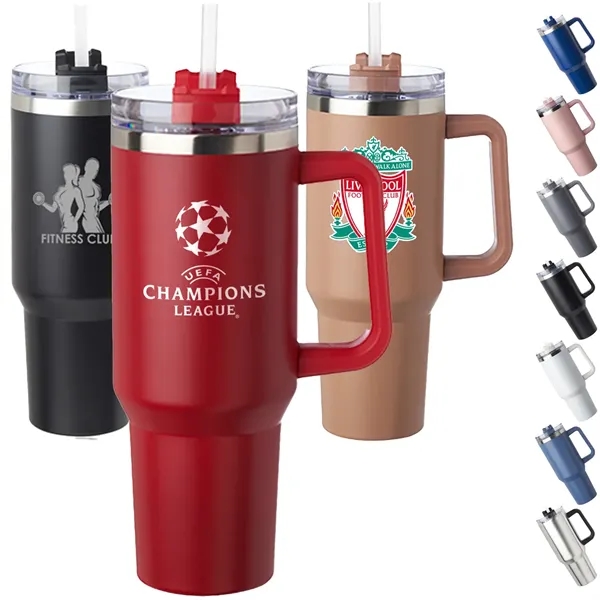 40 Oz. Stainless Steel Travel Mug Tumbler - 40 Oz. Stainless Steel Travel Mug Tumbler - Image 0 of 12