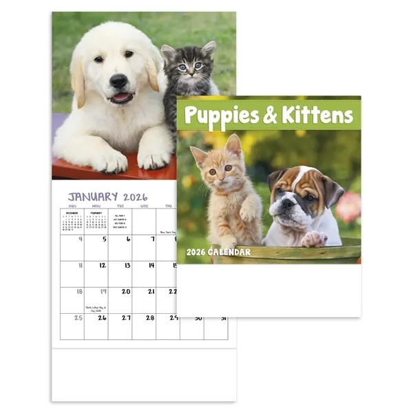 Good Value™ Puppies & Kittens - Mini Calendar - Good Value™ Puppies & Kittens - Mini Calendar - Image 2 of 2