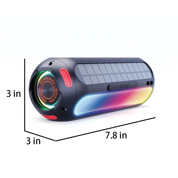 Solar Magnetic Bluetooth Speaker Power Bank with RGB Lights - Solar Magnetic Bluetooth Speaker Power Bank with RGB Lights - Image 1 of 5