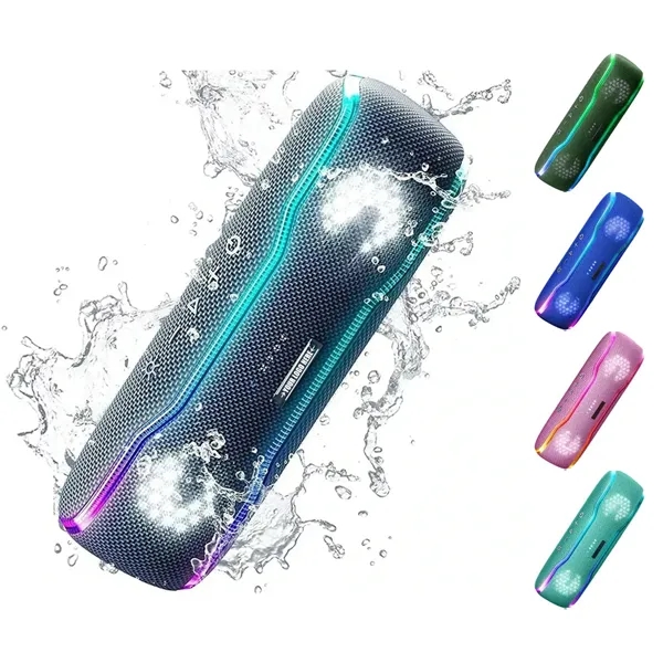 Powerful Waterproof Bluetooth Speaker with Color Lights - Powerful Waterproof Bluetooth Speaker with Color Lights - Image 0 of 4