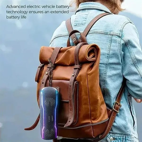 Powerful Waterproof Bluetooth Speaker with Color Lights - Powerful Waterproof Bluetooth Speaker with Color Lights - Image 3 of 4