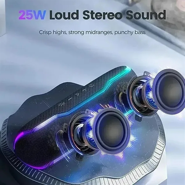 Powerful Waterproof Bluetooth Speaker with Color Lights - Powerful Waterproof Bluetooth Speaker with Color Lights - Image 4 of 4