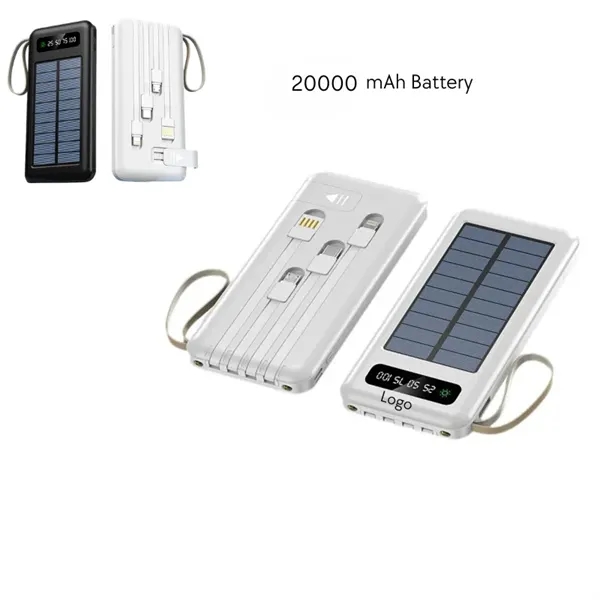 20000 mAh Super Slim Solar Power Bank - 20000 mAh Super Slim Solar Power Bank - Image 1 of 3