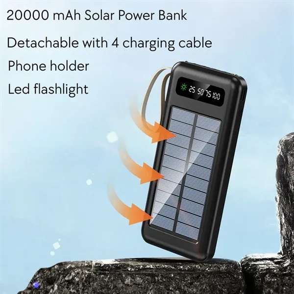 20000 mAh Super Slim Solar Power Bank - 20000 mAh Super Slim Solar Power Bank - Image 3 of 3