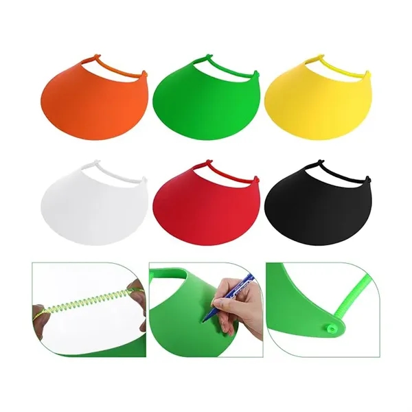 EVA Adjustable Foam Visors with Coil Bands - EVA Adjustable Foam Visors with Coil Bands - Image 1 of 3