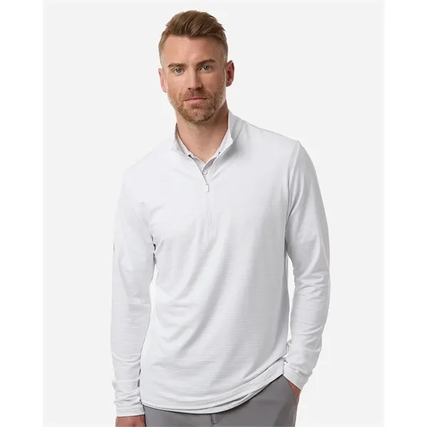 Adidas Men's Textured Stripe Quarter-Zip Pullover - Adidas Men's Textured Stripe Quarter-Zip Pullover - Image 0 of 2
