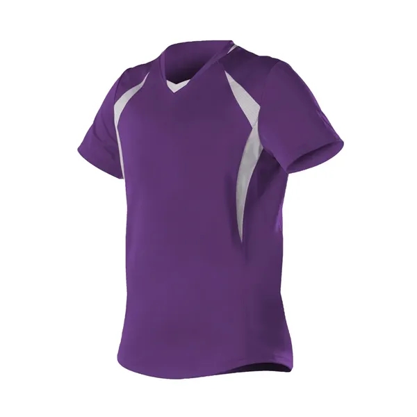 Alleson Athletic Girls' Short Sleeve Fastpitch Jersey - Alleson Athletic Girls' Short Sleeve Fastpitch Jersey - Image 7 of 12