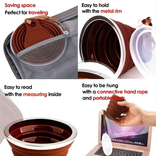 Portable Collapsible Silicone Travel Mug 9oz - Portable Collapsible Silicone Travel Mug 9oz - Image 1 of 4