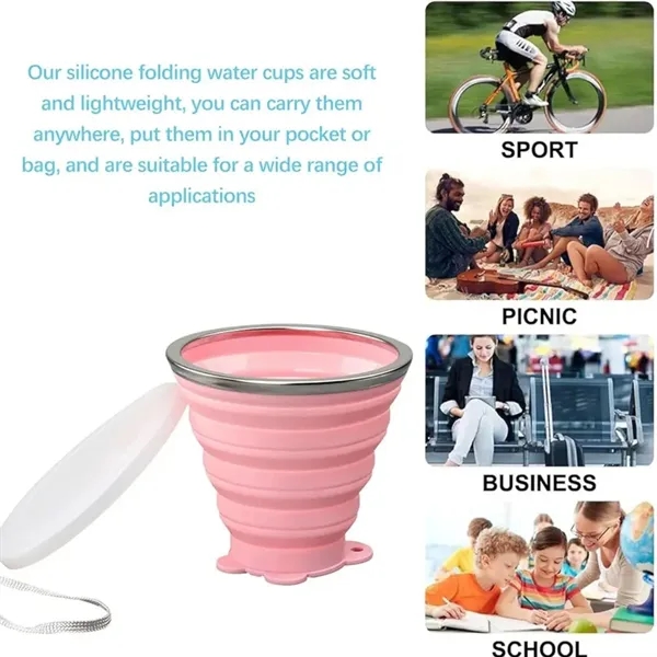 Portable Collapsible Silicone Travel Mug 9oz - Portable Collapsible Silicone Travel Mug 9oz - Image 3 of 4