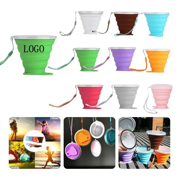 Portable Collapsible Silicone Travel Mug 9oz - Portable Collapsible Silicone Travel Mug 9oz - Image 0 of 4