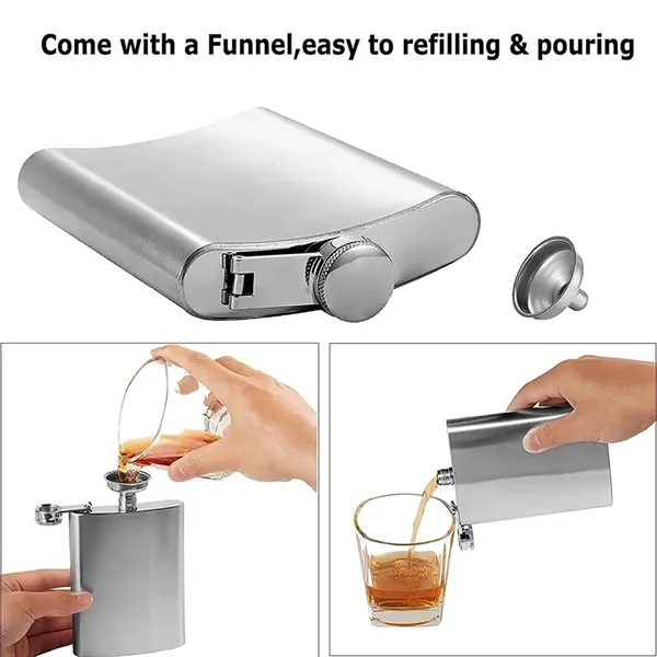 Portable  1/2/4/5 OZ Carabiner Stainless Steel Flat Flask - Portable  1/2/4/5 OZ Carabiner Stainless Steel Flat Flask - Image 2 of 9