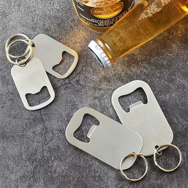 Stainless Steel Portable Bottle Opener Keychain - Stainless Steel Portable Bottle Opener Keychain - Image 3 of 5